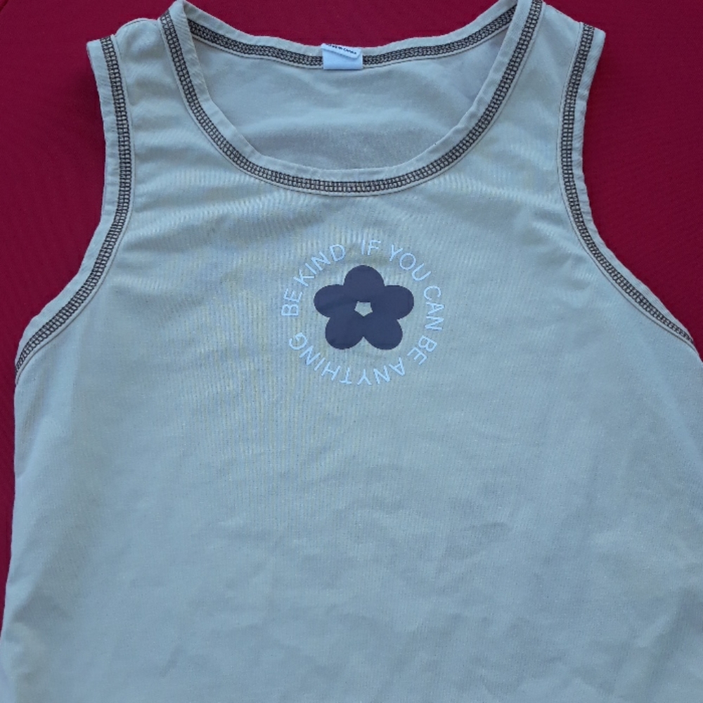 Youth sz 10 Tan tank Be kind Shein Girls Brown med